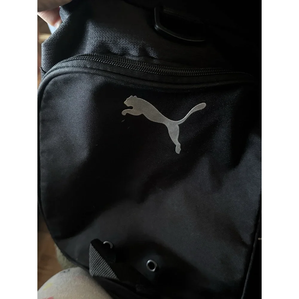 Puma‎ Duffle Bag Large Travel Black Gym Zipper Bag